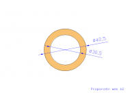 Perfil de Silicona TS5042,530,5 - formato tipo Tubo - forma de tubo