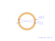 Perfil de Silicona TS5042,534,5 - formato tipo Tubo - forma de tubo