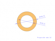 Perfil de Silicona TS5046,530,5 - formato tipo Tubo - forma de tubo