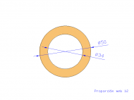 Perfil de Silicona TS505034 - formato tipo Tubo - forma de tubo