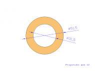 Perfil de Silicona TS5051,531,5 - formato tipo Tubo - forma de tubo