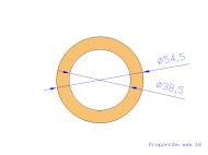 Perfil de Silicona TS5054,538,5 - formato tipo Tubo - forma de tubo