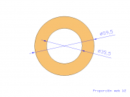 Perfil de Silicona TS5059,535,5 - formato tipo Tubo - forma de tubo