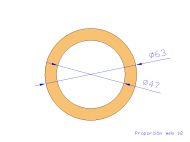 Perfil de Silicona TS506347 - formato tipo Tubo - forma de tubo