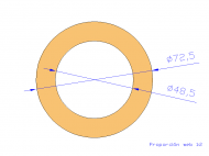 Perfil de Silicona TS5072,548,5 - formato tipo Tubo - forma de tubo