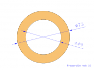 Perfil de Silicona TS507349 - formato tipo Tubo - forma de tubo