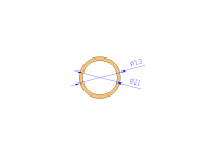 Perfil de Silicona TS601311 - formato tipo Tubo - forma de tubo