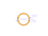 Perfil de Silicona TS6017,513,5 - formato tipo Tubo - forma de tubo