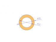 Perfil de Silicona TS601812 - formato tipo Tubo - forma de tubo