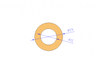 Perfil de Silicona TS601911 - formato tipo Tubo - forma de tubo