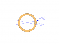 Perfil de Silicona TS6020,516,5 - formato tipo Tubo - forma de tubo