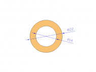 Perfil de Silicona TS602214 - formato tipo Tubo - forma de tubo