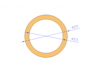 Perfil de Silicona TS602923 - formato tipo Tubo - forma de tubo