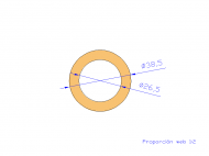 Perfil de Silicona TS6038,526,5 - formato tipo Tubo - forma de tubo