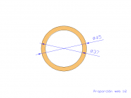 Perfil de Silicona TS604537 - formato tipo Tubo - forma de tubo