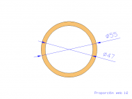 Perfil de Silicona TS605547 - formato tipo Tubo - forma de tubo