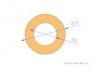 Perfil de Silicona TS701408 - formato tipo Tubo - forma de tubo