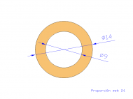 Perfil de Silicona TS701409 - formato tipo Tubo - forma de tubo