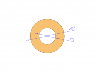 Perfil de Silicona TS702311 - formato tipo Tubo - forma de tubo