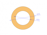 Perfil de Silicona TS703220 - formato tipo Tubo - forma de tubo