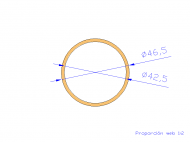 Perfil de Silicona TS7046,542,5 - formato tipo Tubo - forma de tubo