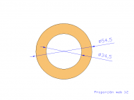 Perfil de Silicona TS7054,534,5 - formato tipo Tubo - forma de tubo