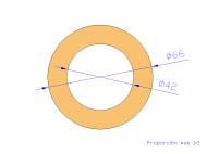 Perfil de Silicona TS806642 - formato tipo Tubo - forma de tubo