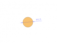 Profil en Silicone CS4011,5 - format de type Cordon - forme de tube