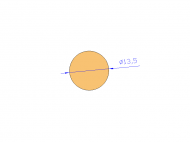 Profil en Silicone CS4013,5 - format de type Cordon - forme de tube