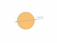 Profil en Silicone CS4019,5 - format de type Cordon - forme de tube