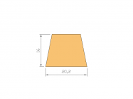 Profil en Silicone P083A - format de type Trapèze - forme irrégulier