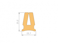 Profil en Silicone P10041A - format de type U - forme irrégulier