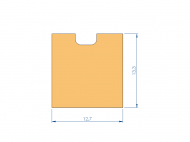 Profil en Silicone P10041AQ - format de type U - forme irrégulier