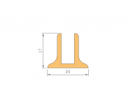 Profil en Silicone P1010A - format de type U - forme irrégulier