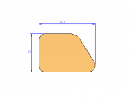 Profil en Silicone P1077B - format de type Corde - forme irrégulier