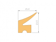 Profil en Silicone P11185C - format de type Labiée - forme irrégulier