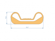 Profil en Silicone P11238G - format de type Tuyau - forme irrégulier