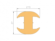 Profil en Silicone P1152 - format de type Lampe - forme irrégulier