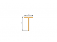 Profil en Silicone P1158 - format de type T - forme irrégulier