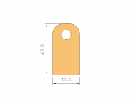 Profil en Silicone P1197A - format de type D - forme irrégulier