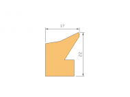 Profil en Silicone P121 - format de type Labiée - forme irrégulier