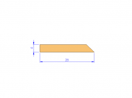 Profil en Silicone P1228BO - format de type Profilé Plat - forme irrégulier