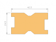 Profil en Silicone P1238A - format de type Lampe - forme irrégulier