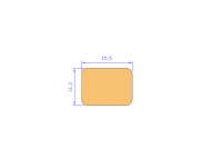 Profil en Silicone P123A - format de type Rectangle - forme régulière