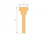 Profil en Silicone P1258D - format de type T - forme irrégulier