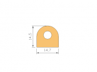 Profil en Silicone P1281D - format de type D - forme irrégulier