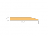 Profil en Silicone P129D - format de type Profilé Plat - forme irrégulier