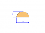 Profil en Silicone P1317A - format de type D - forme irrégulier