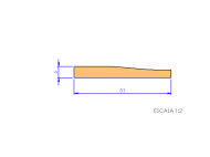 Profil en Silicone P1331A - format de type Profilé Plat - forme irrégulier