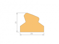 Profil en Silicone P134 - format de type D - forme irrégulier